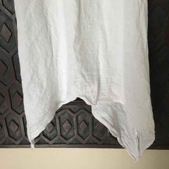 White Maiden Flowy Cotton Handkerchief Dress - Picture 5 of 15